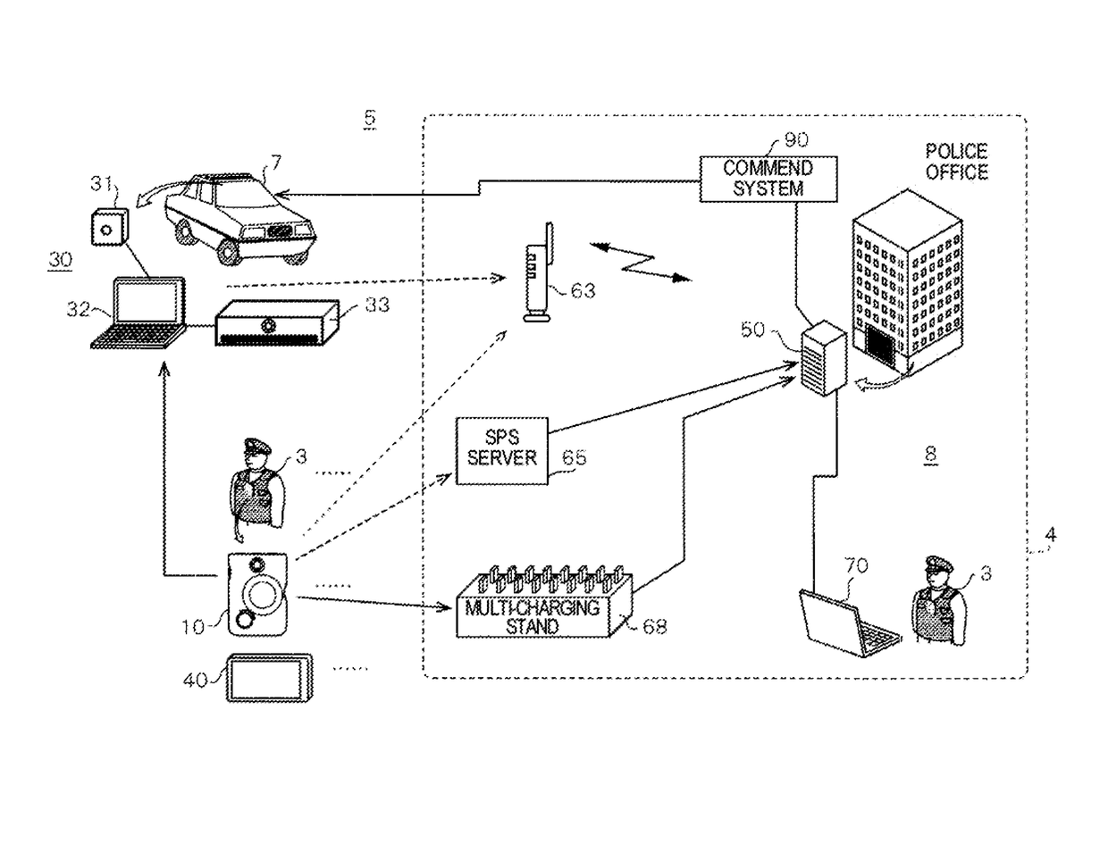 Wearable camera system and recording control method