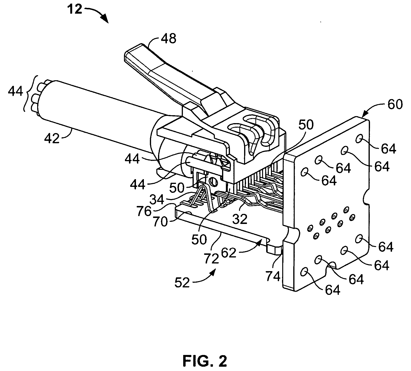 Electrical connector with crosstalk compensation