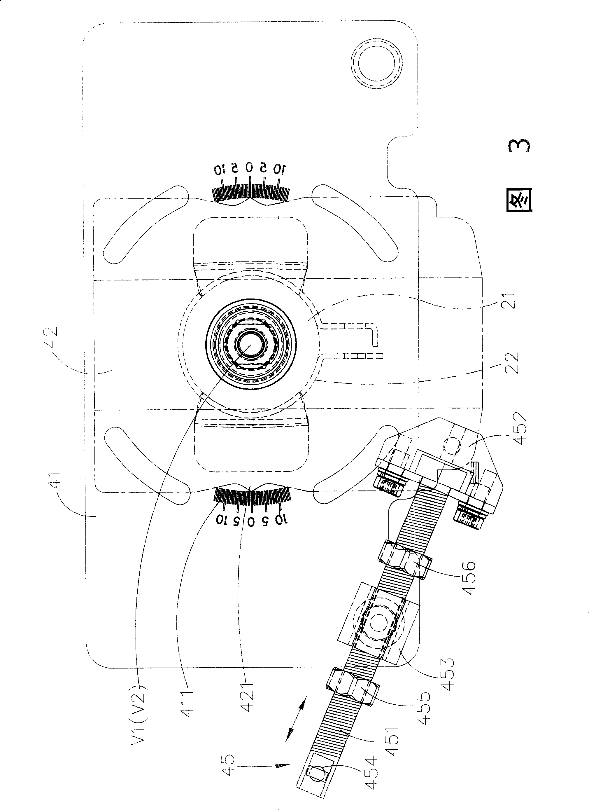 Rotation angle fine regulation mechanism and satellite antenna using the same