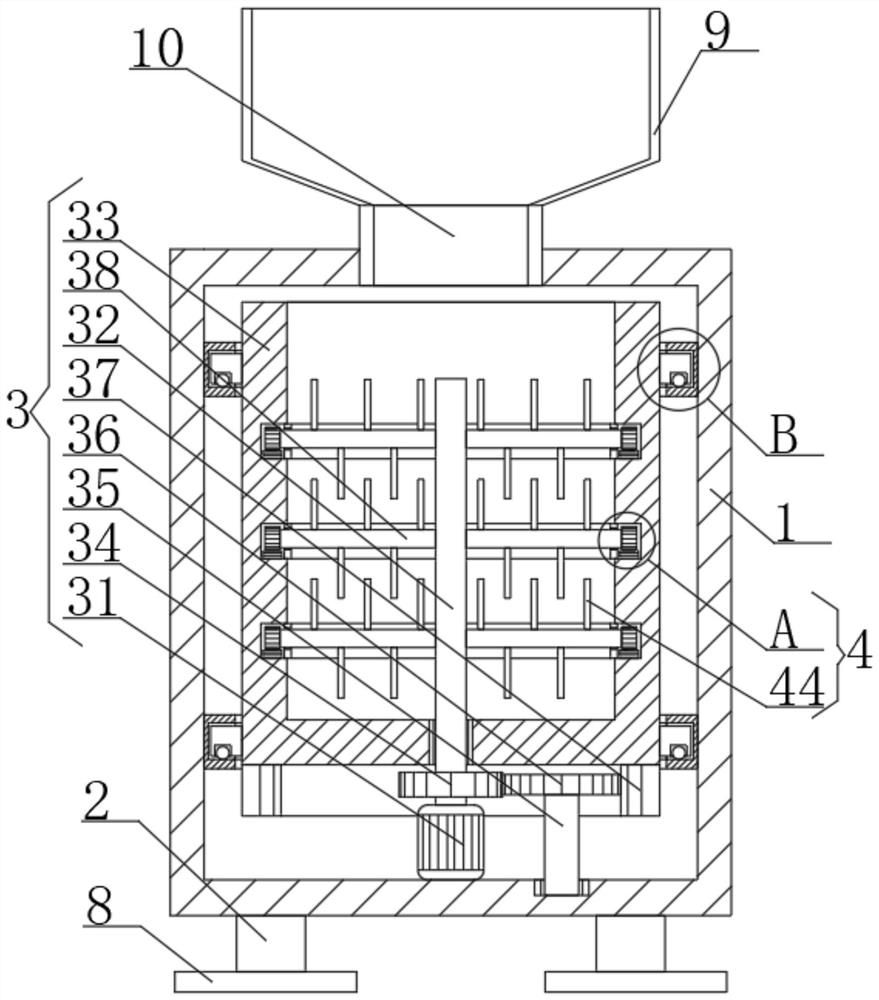 Powder coating blending device for paint spraying