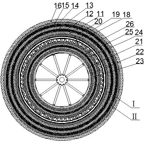 Dual-layer oil tank made of glass fiber, manufacturing method thereof and special mold