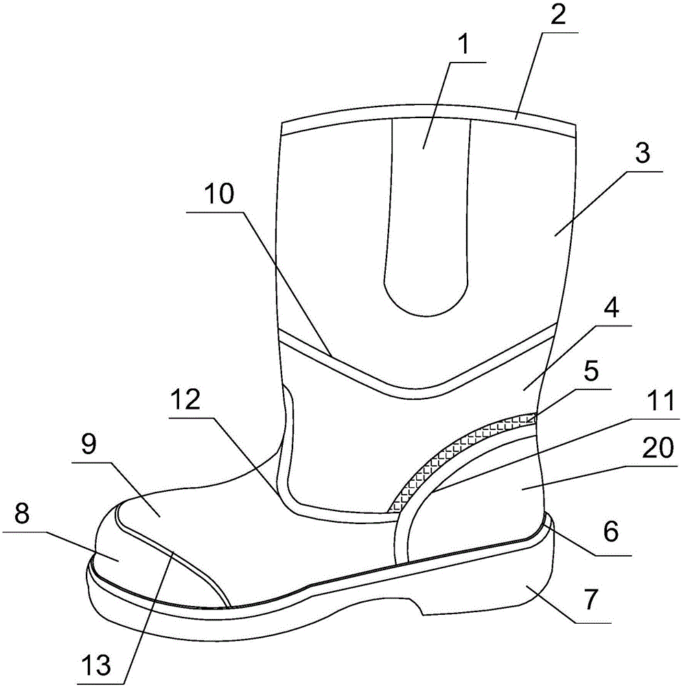 Multifunctional safety protection shoe