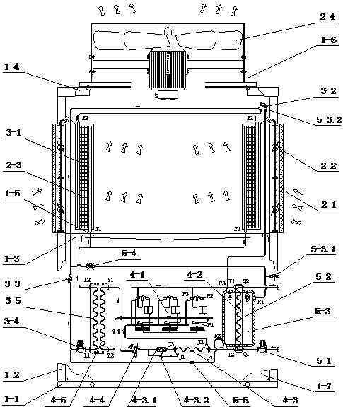 Closed nano-fluid haze absorption heating machine