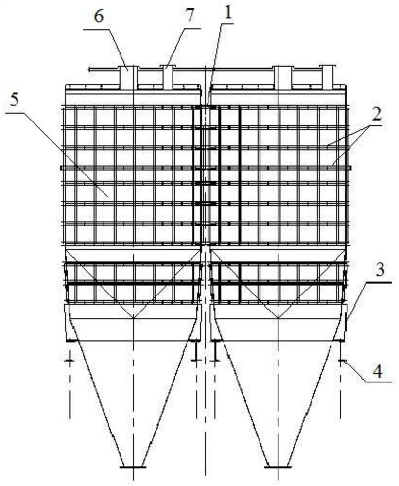 Cluster type steel coal storage hopper