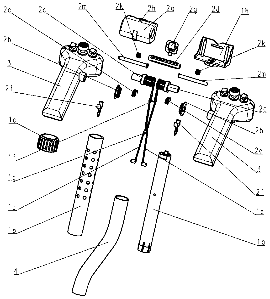 Handle fixing device with adjustable posture