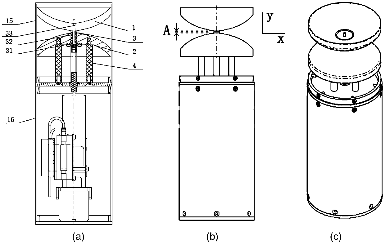 A dual-rotating parabolic dipole antenna