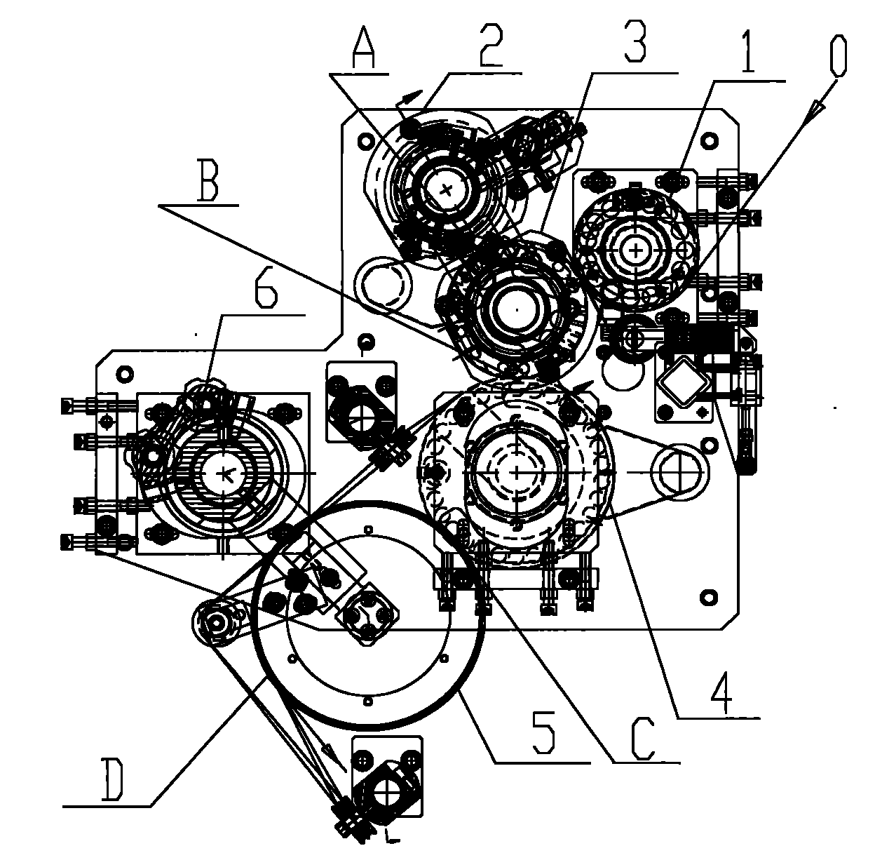 Mechanism and method for applying transversal elastic material to diapers, incontinence pants and training pants