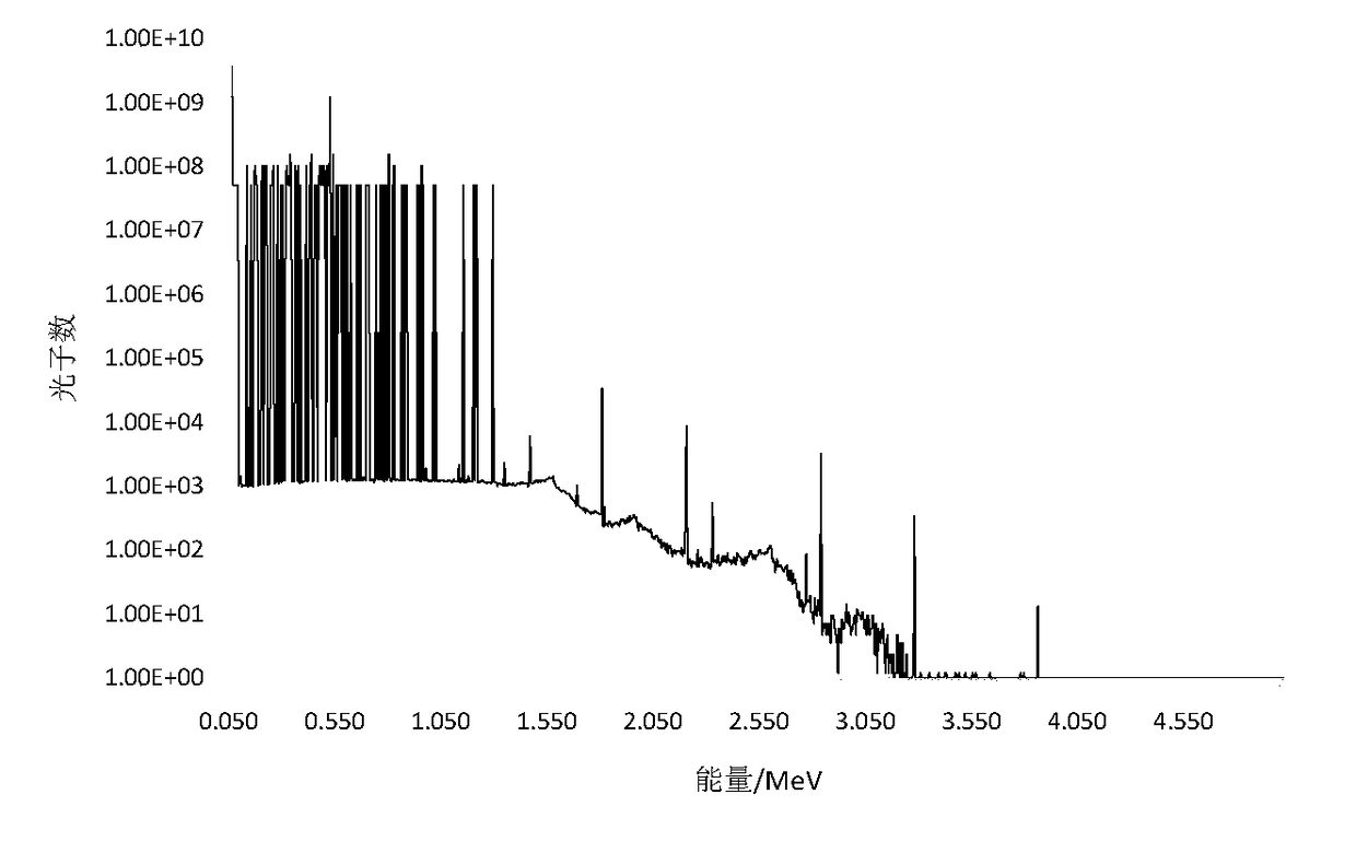 Nuclear resonance fluorescence-based pulse gamma ray energy spectrum measuring system and method