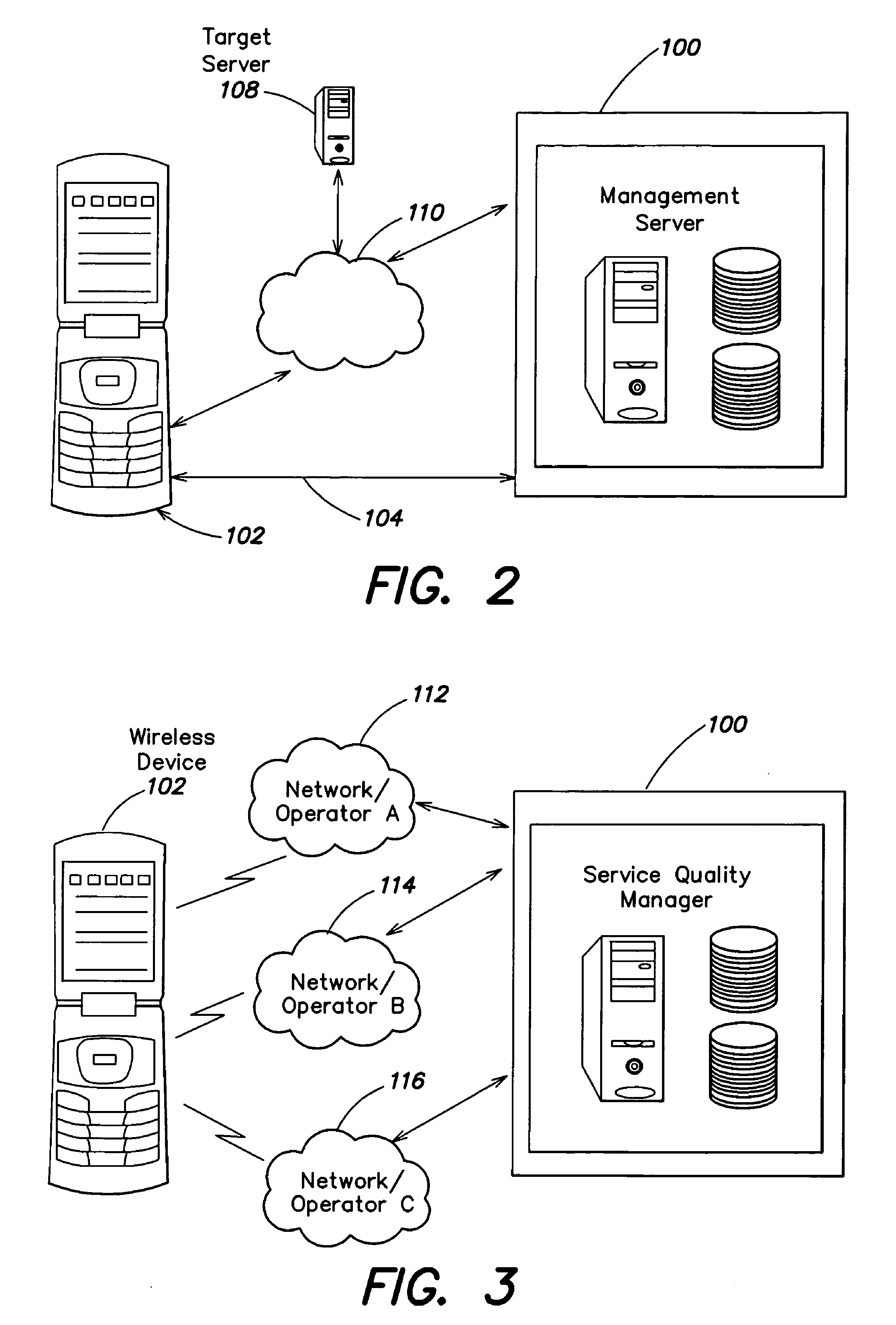 System and method for service quality management for wireless devices