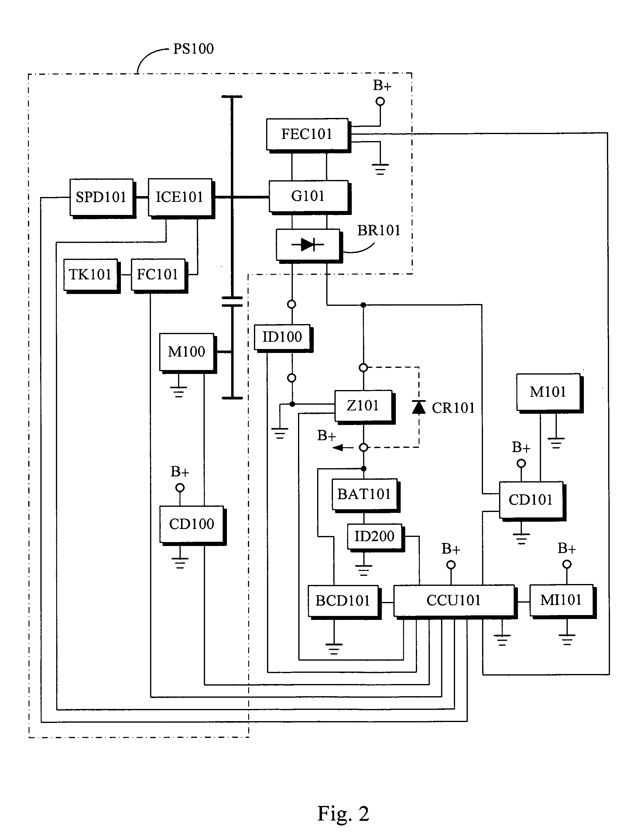 Battery charging coaction and output system with current limit supply