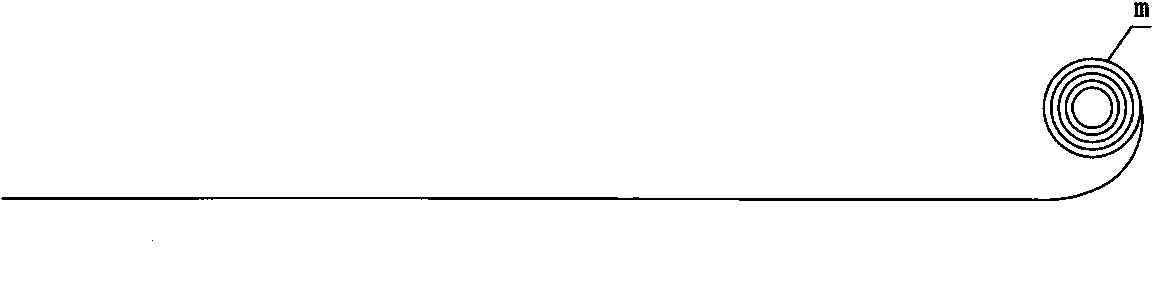 Reel-type planning display line for pasting badminton court