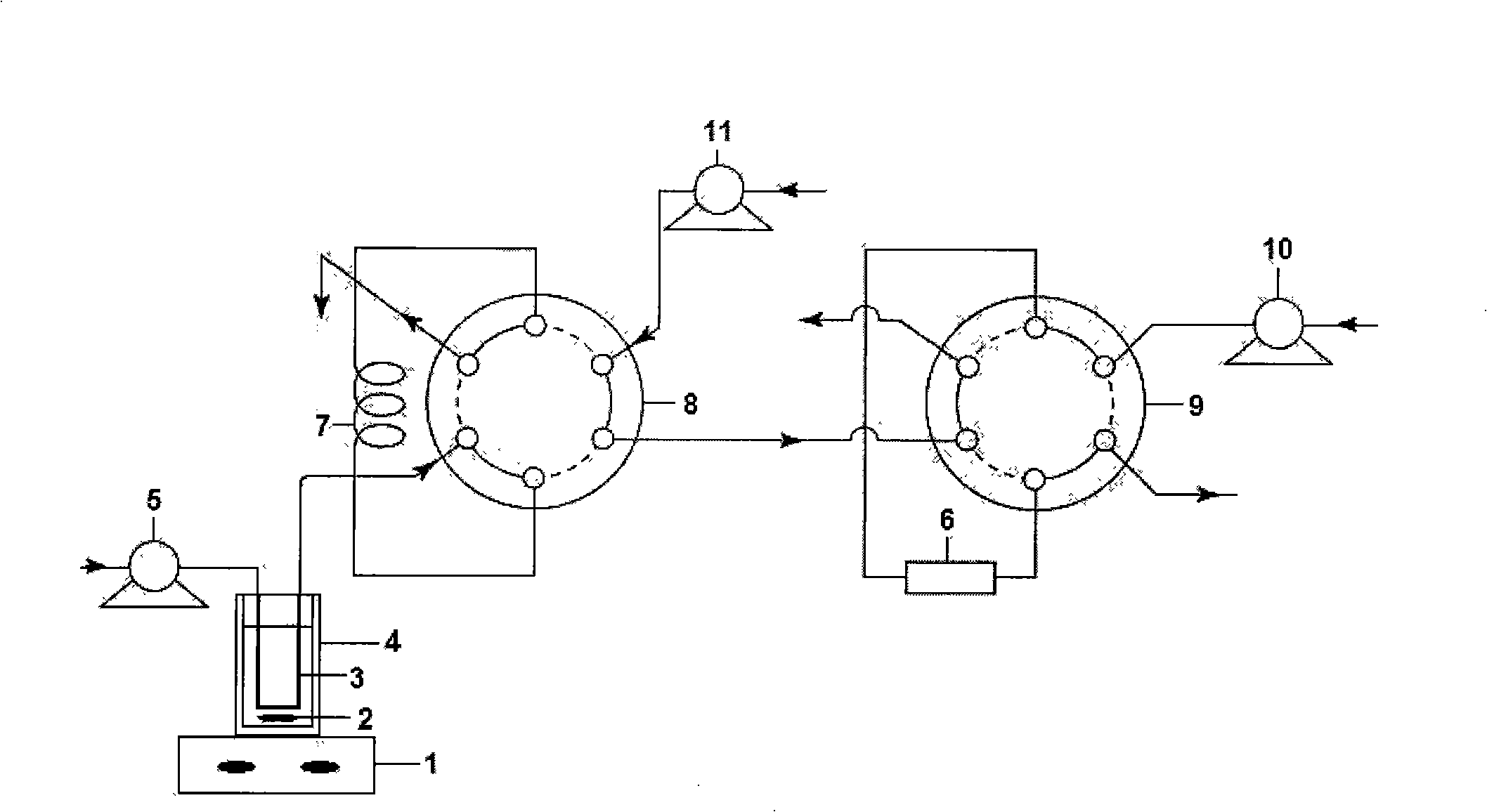 On-line film abstractor combined with ion chromatography