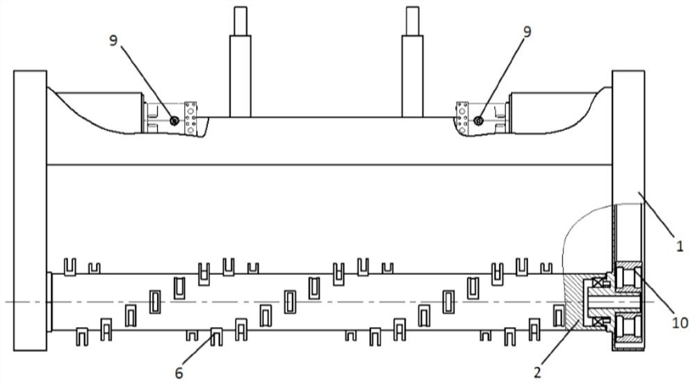 Chain cangue type mine sweeping device