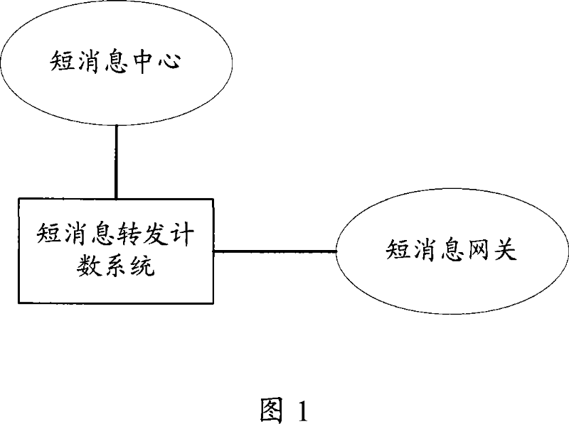 System for counting short message transmission based on point-to-point short message and counting method