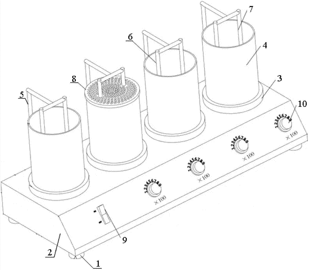 Row type aquatic organism suspended sediment experimental device