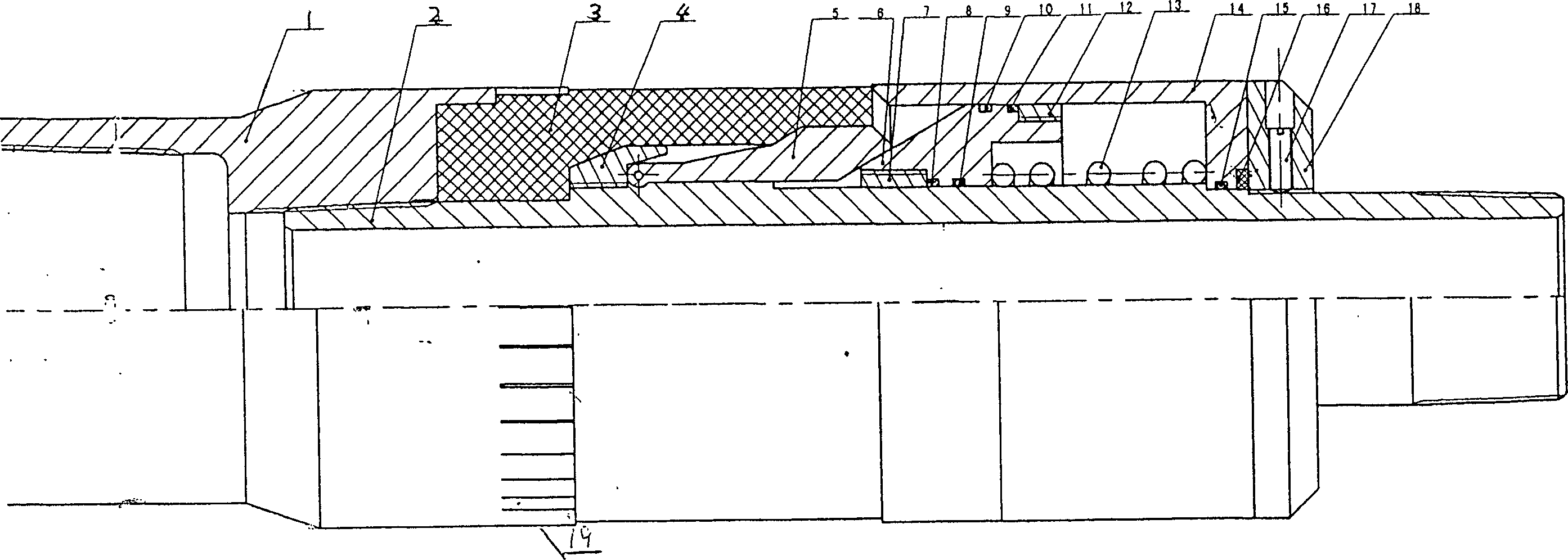 Compressed high-temperature packer with gas propelling