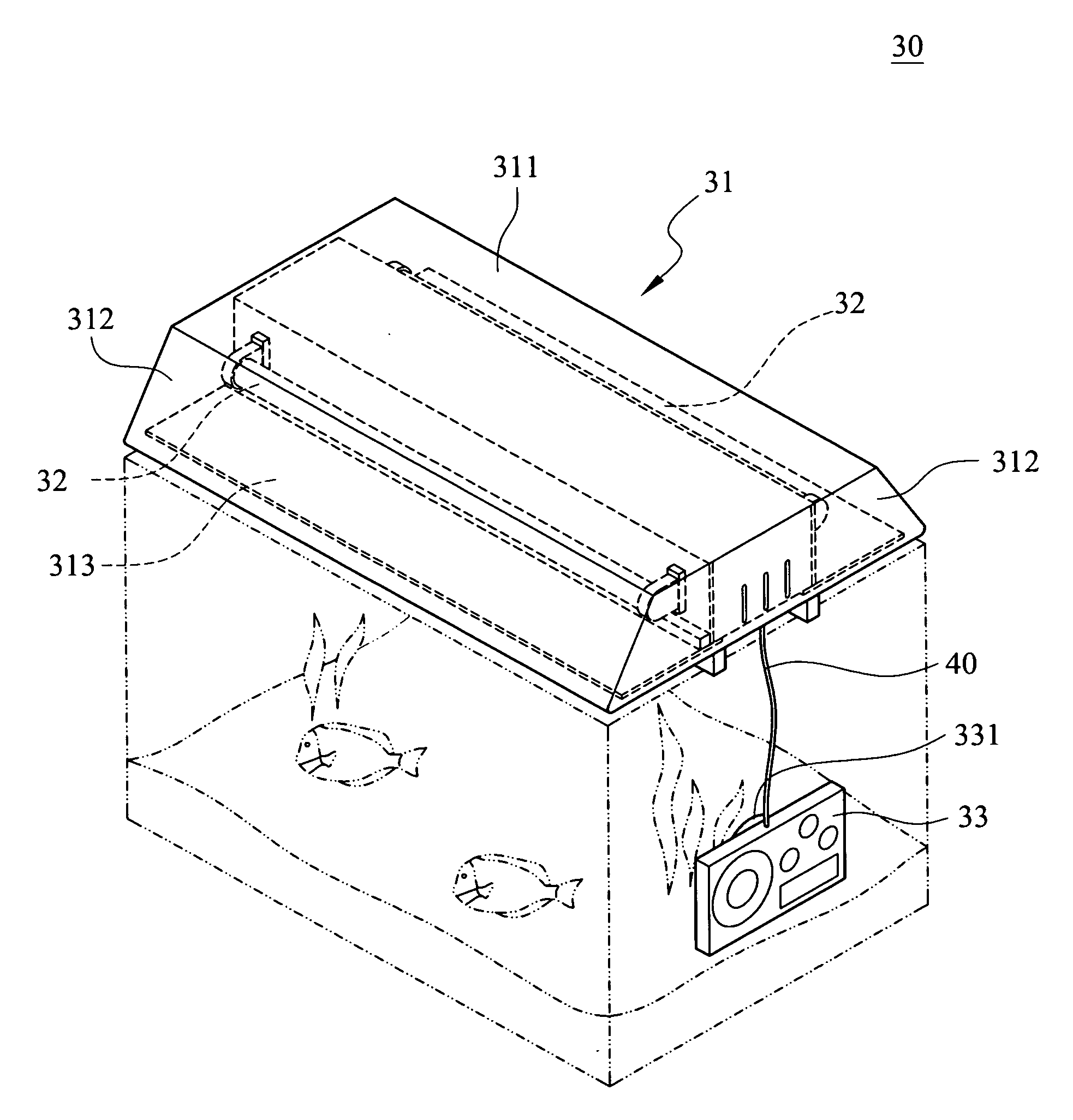 Lighting apparatus having separate control panel