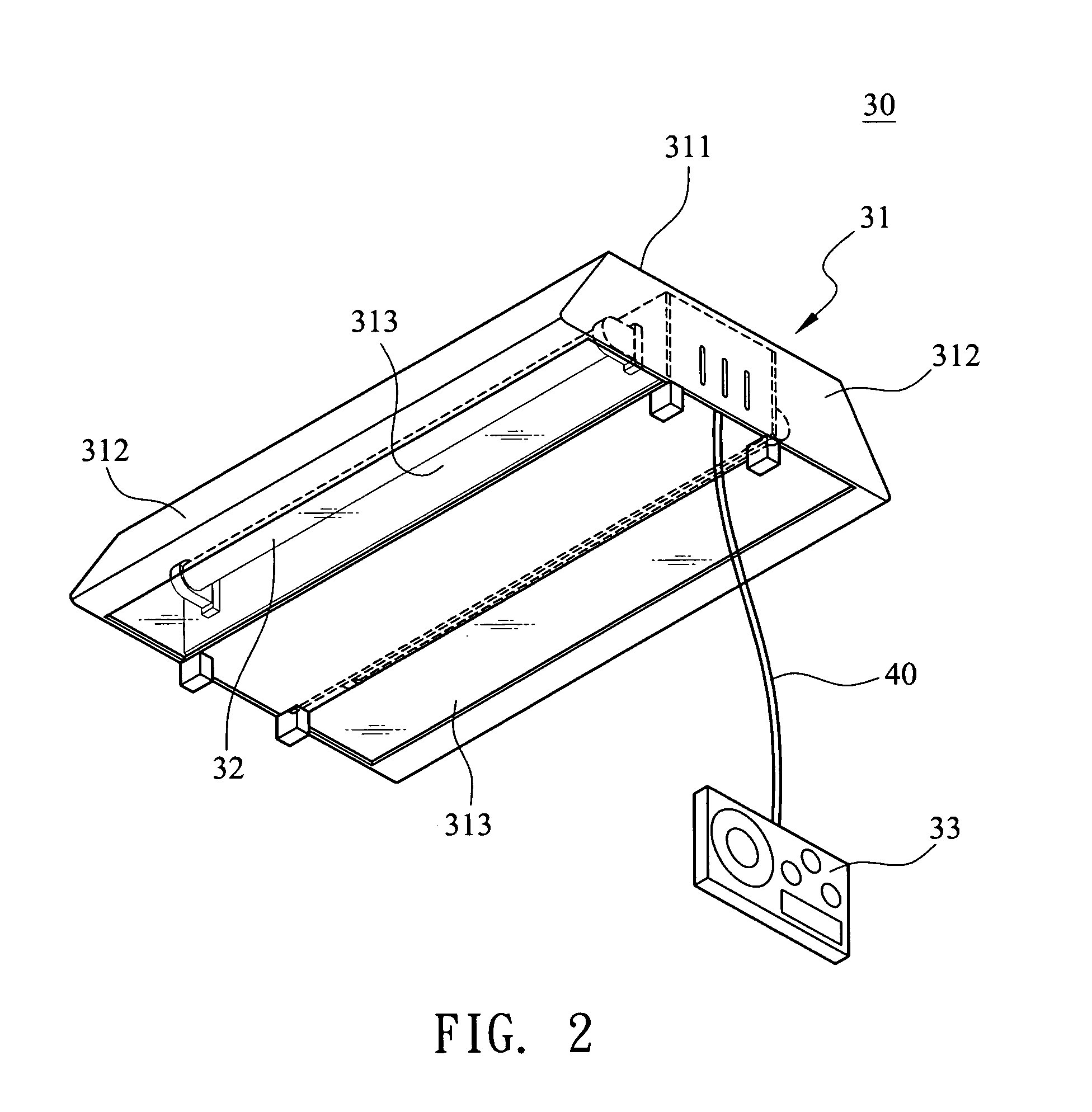 Lighting apparatus having separate control panel