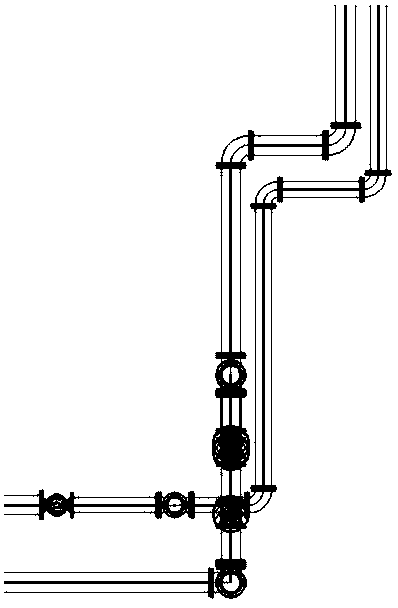 Assembling construction method for pipeline of refrigerating machine room of subway station