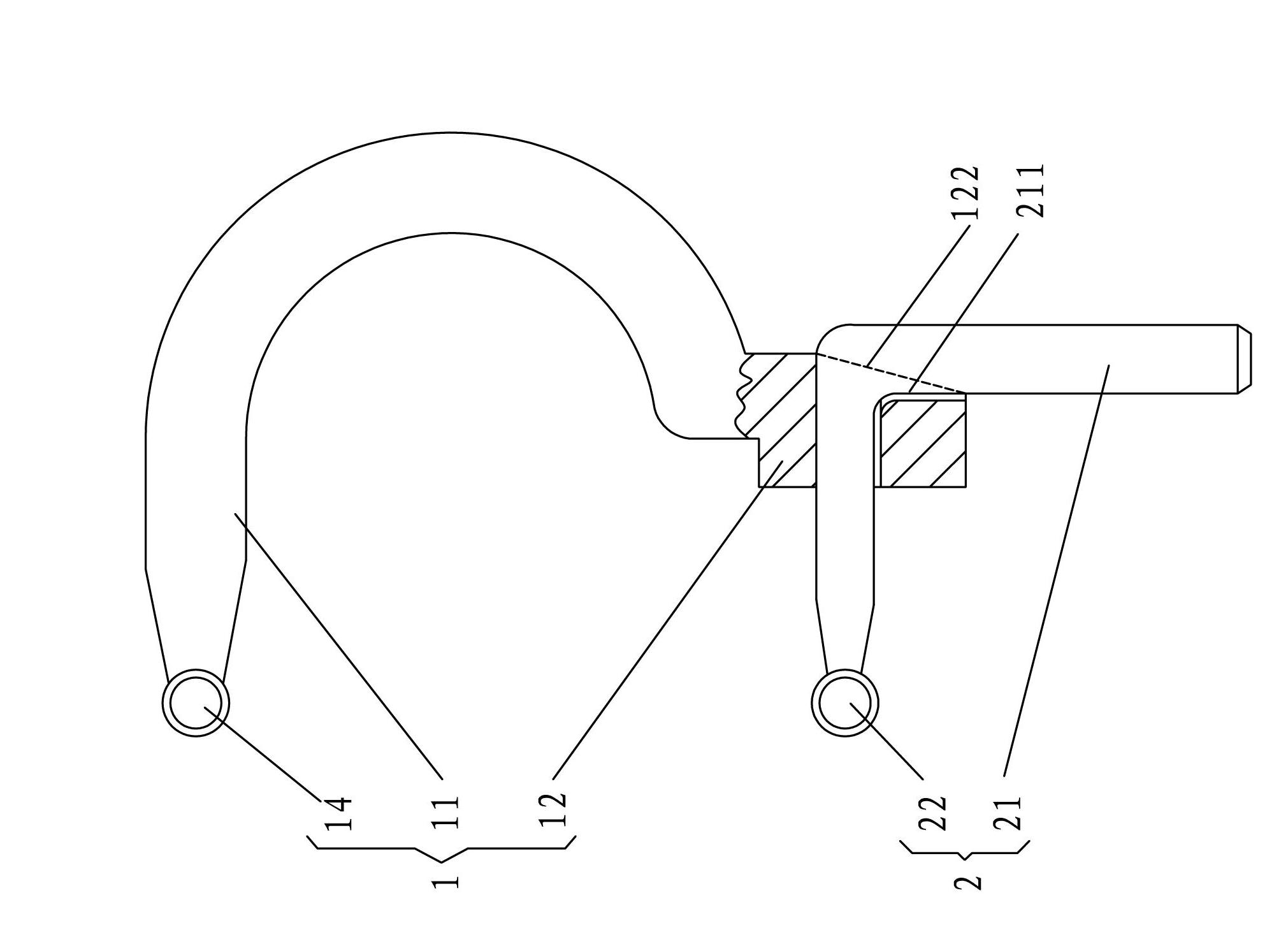 Fastening device for quickly assembled concrete formwork