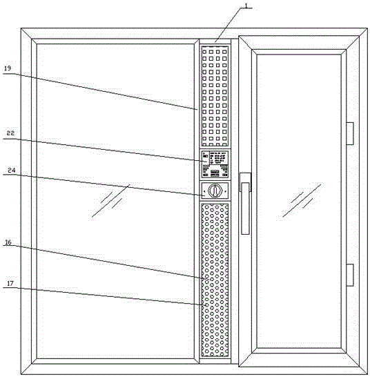 Multifunctional fresh air mullion