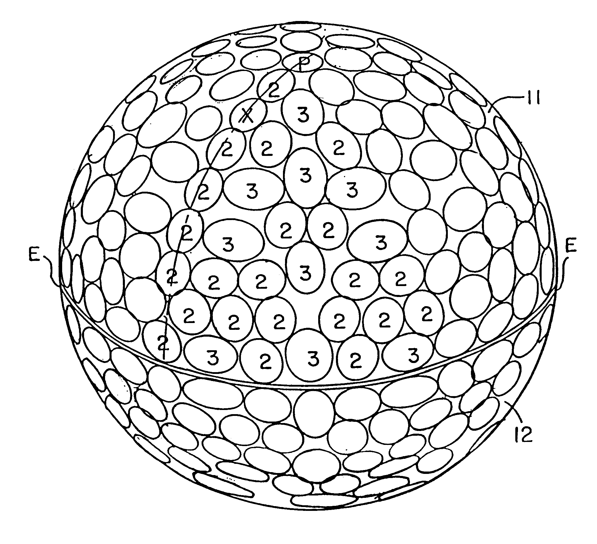 Method for forming elongated dimples