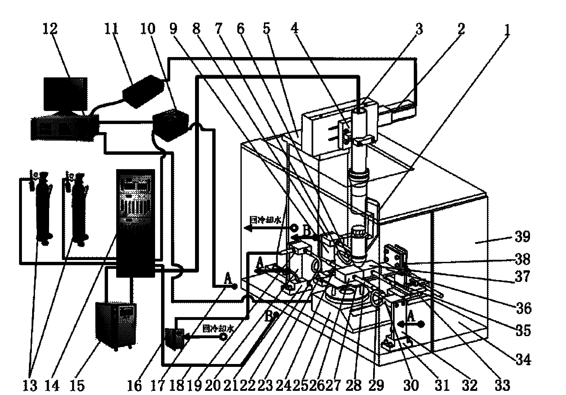 Device and method for joint test of electric arc current density distribution and electric arc pressure distribution