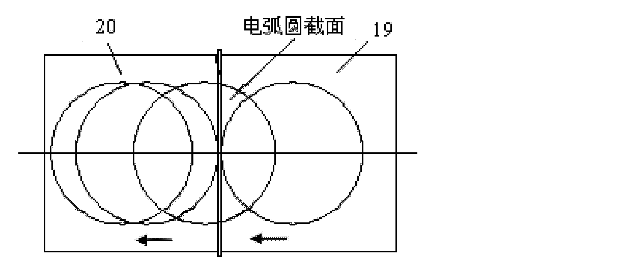 Device and method for joint test of electric arc current density distribution and electric arc pressure distribution