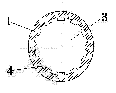 Straight-through type continuous casting immersion-type water gap