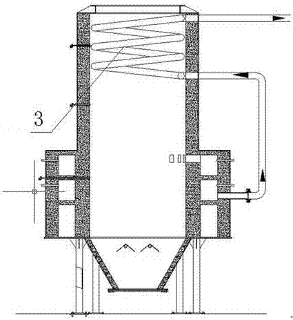 Exhaust gas waste heat gradient utilization system for small-sized living garbage pyrolysis and gasification