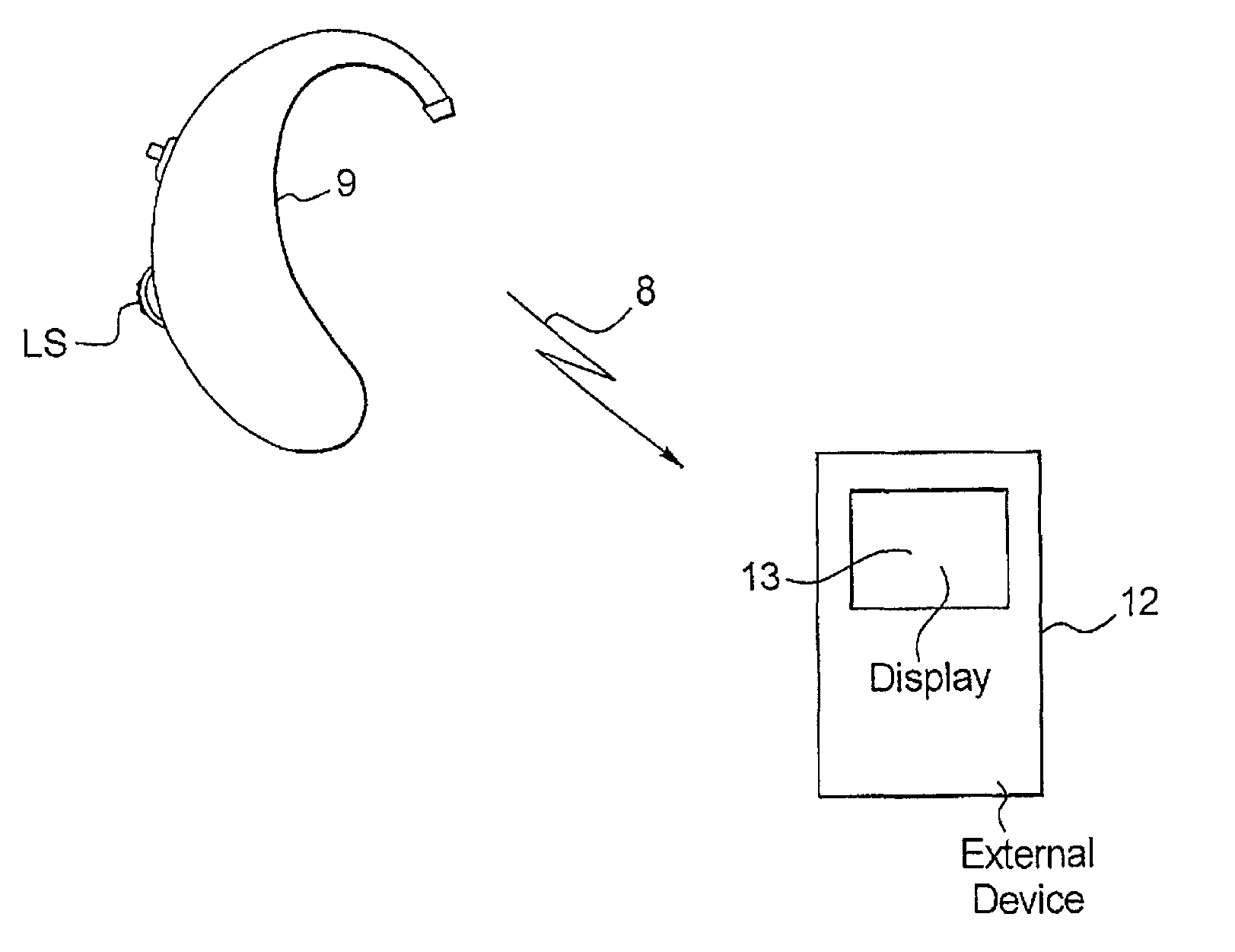 Hearing device and method for monitoring the hearing ability of a person with impaired hearing