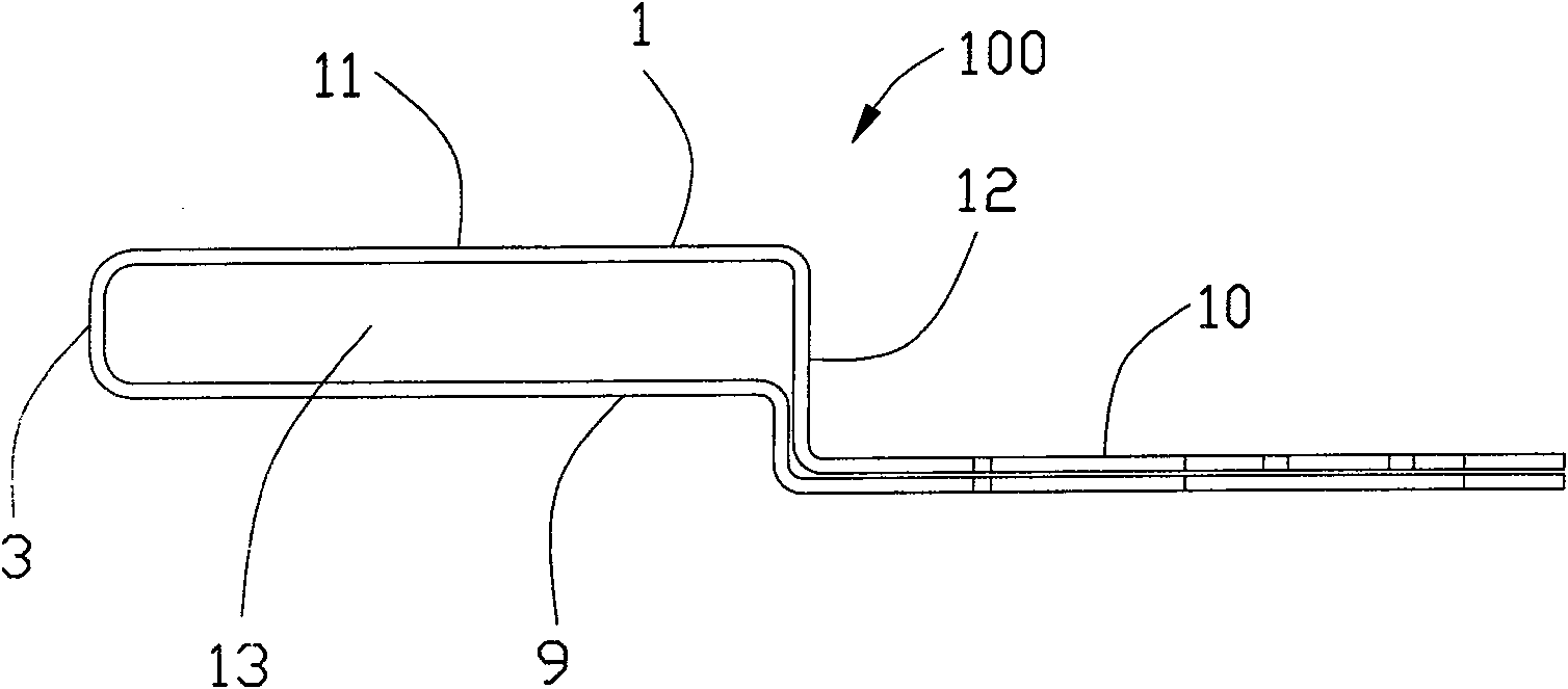 Conductive earthing member, cable component and production method thereof