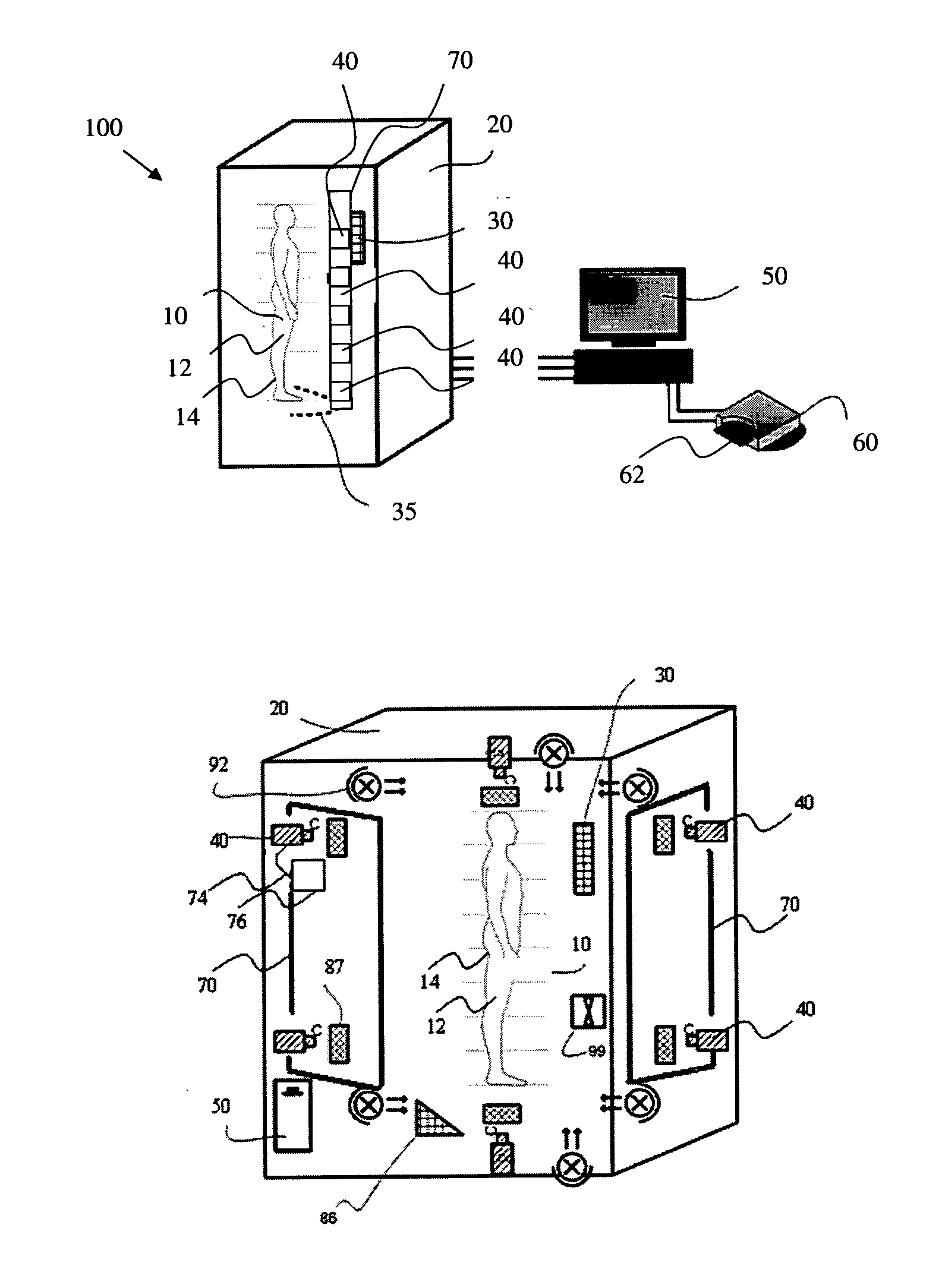 System and method for scanning a human body