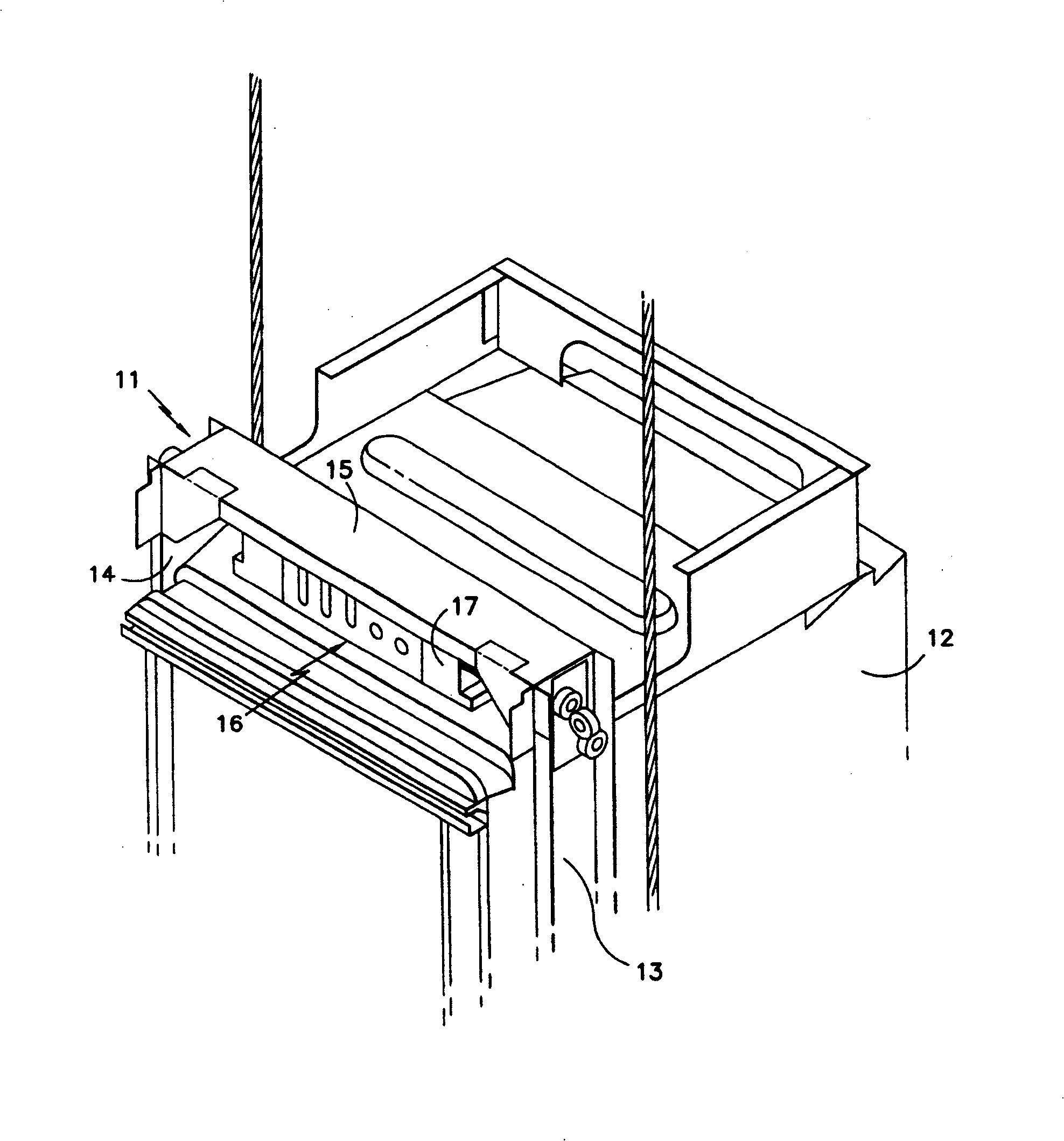 Lift cage frame with integrated controller