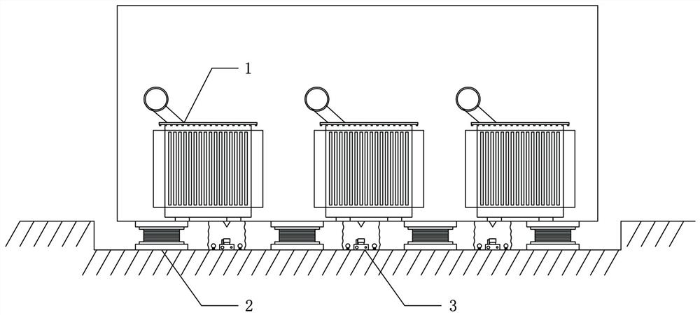 Transformer substation shock isolation monitoring device