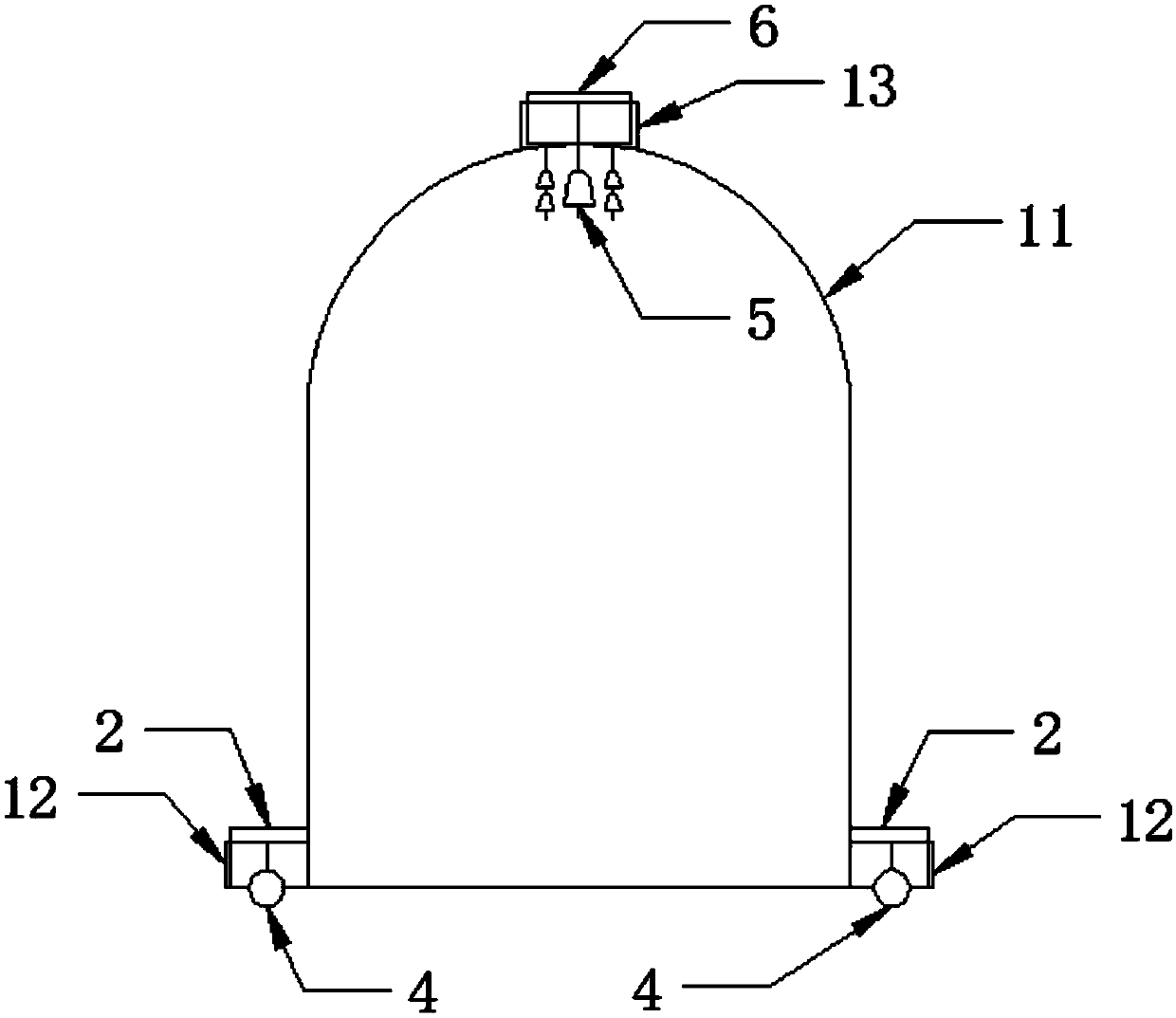 Mobile arch-type flower stand