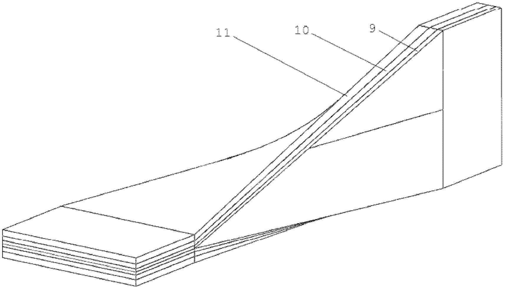 In-situ reaction forming device for differential and integral calculus laminated polymer composite material and in-situ reaction forming method