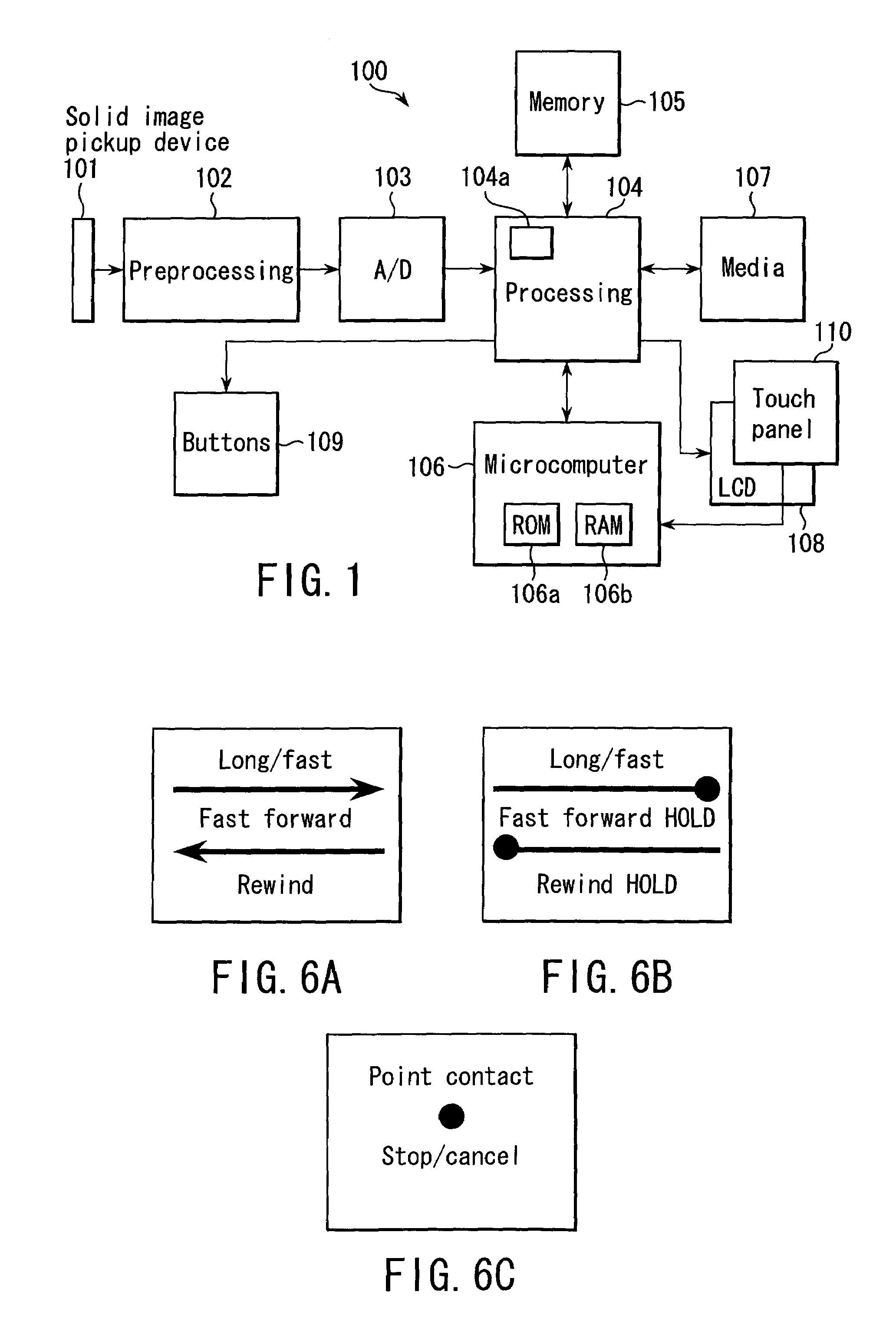 Digital still camera and user instruction input method