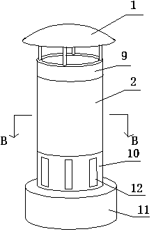 Vertical lawn lamp