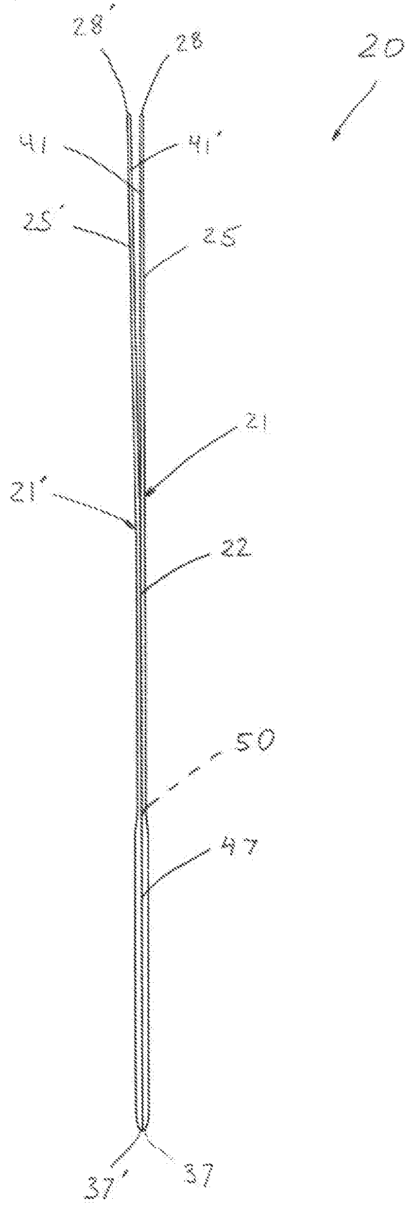 Sealable wave bag assembly with integrated venting