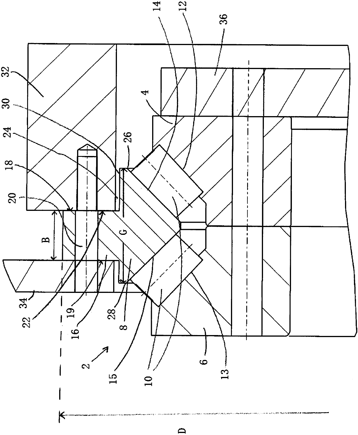 Rolling bearing with flange