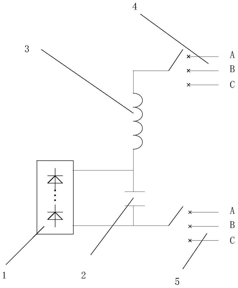 A charged ice-melting topological system based on step-down capacitor and its ice-melting method