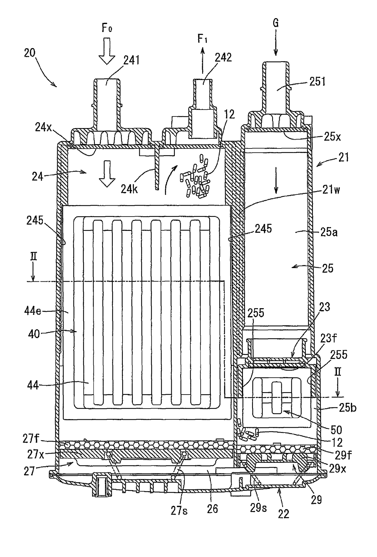 Heat storage member for canister