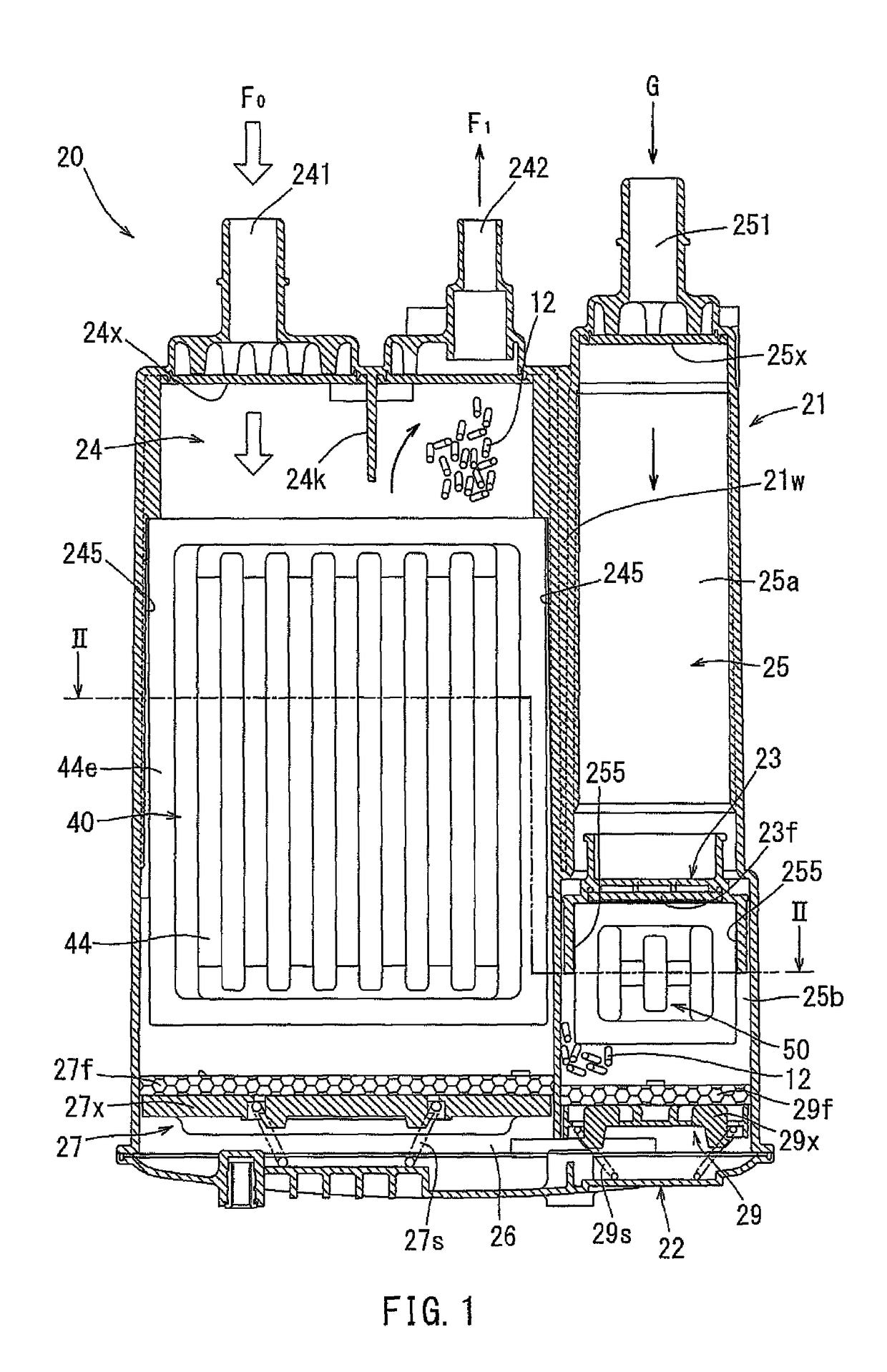 Heat storage member for canister