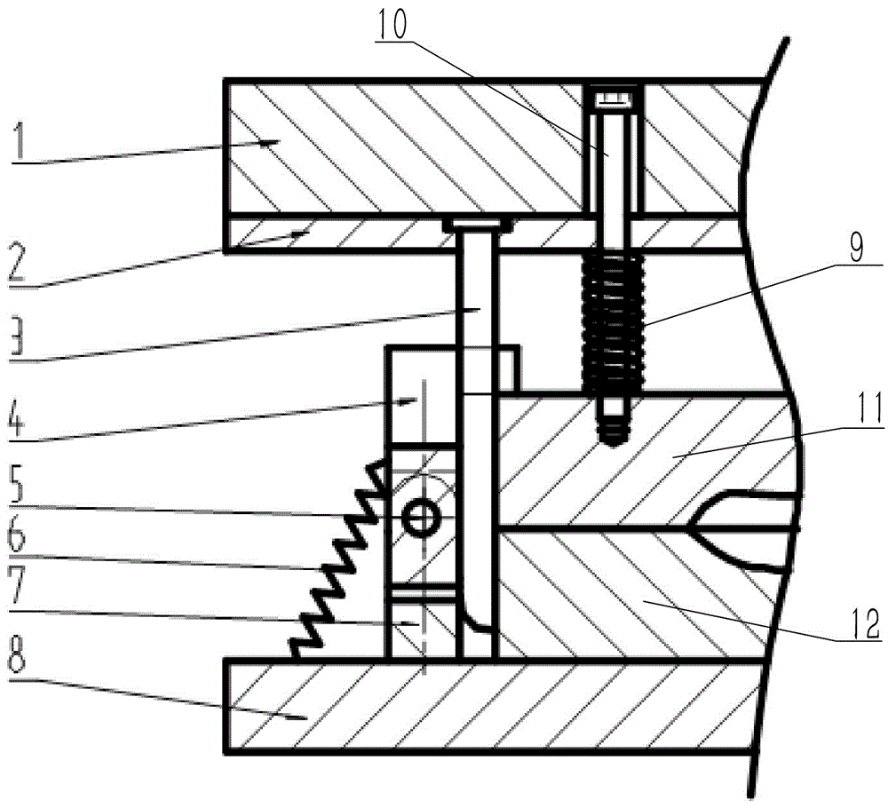 A locking mechanism and a forging die using the locking mechanism