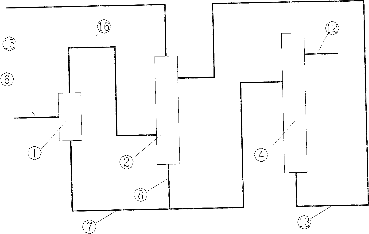 Separation method of dimethyl ether prepared with synthetic gas through one-step process