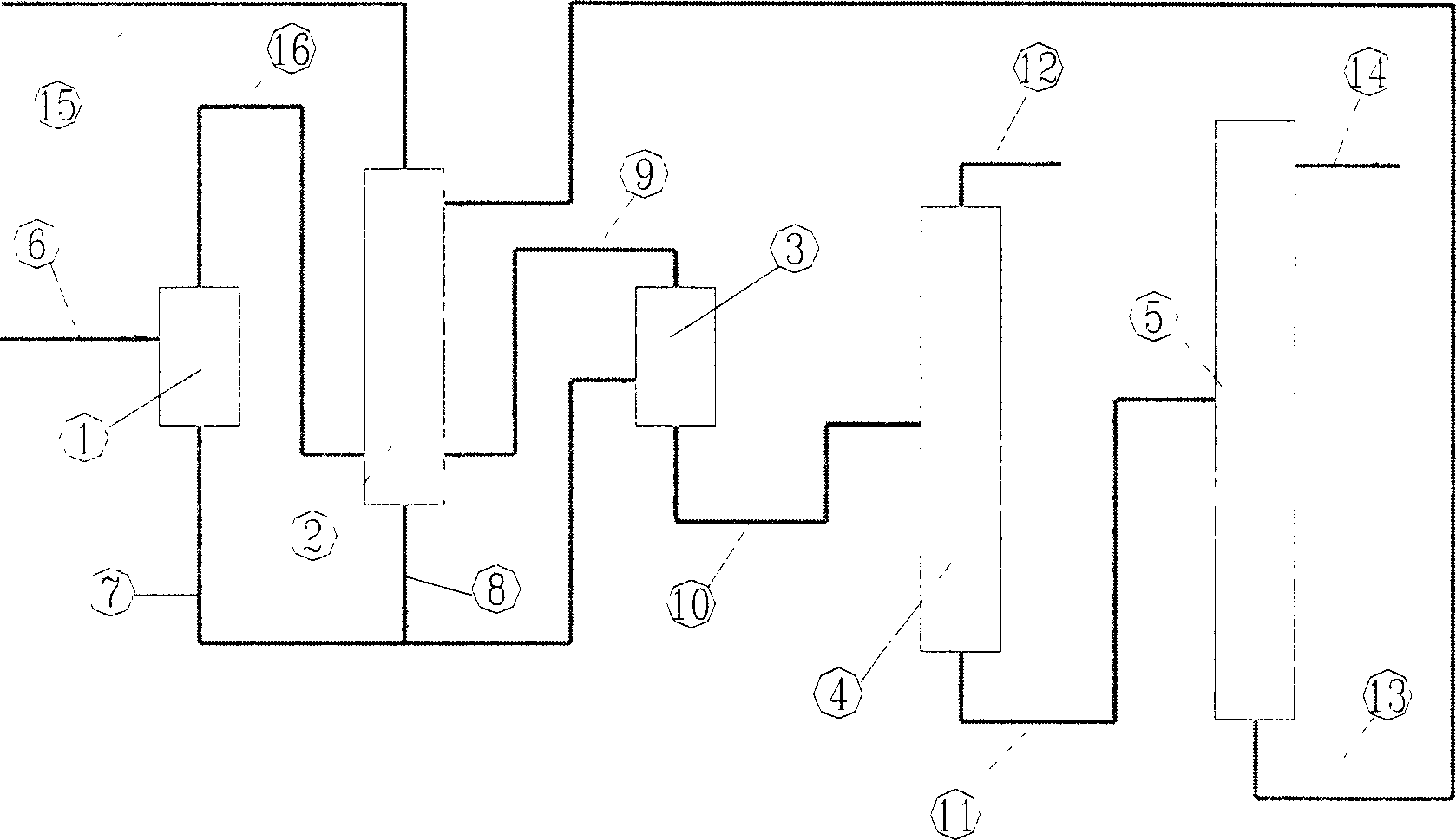 Separation method of dimethyl ether prepared with synthetic gas through one-step process