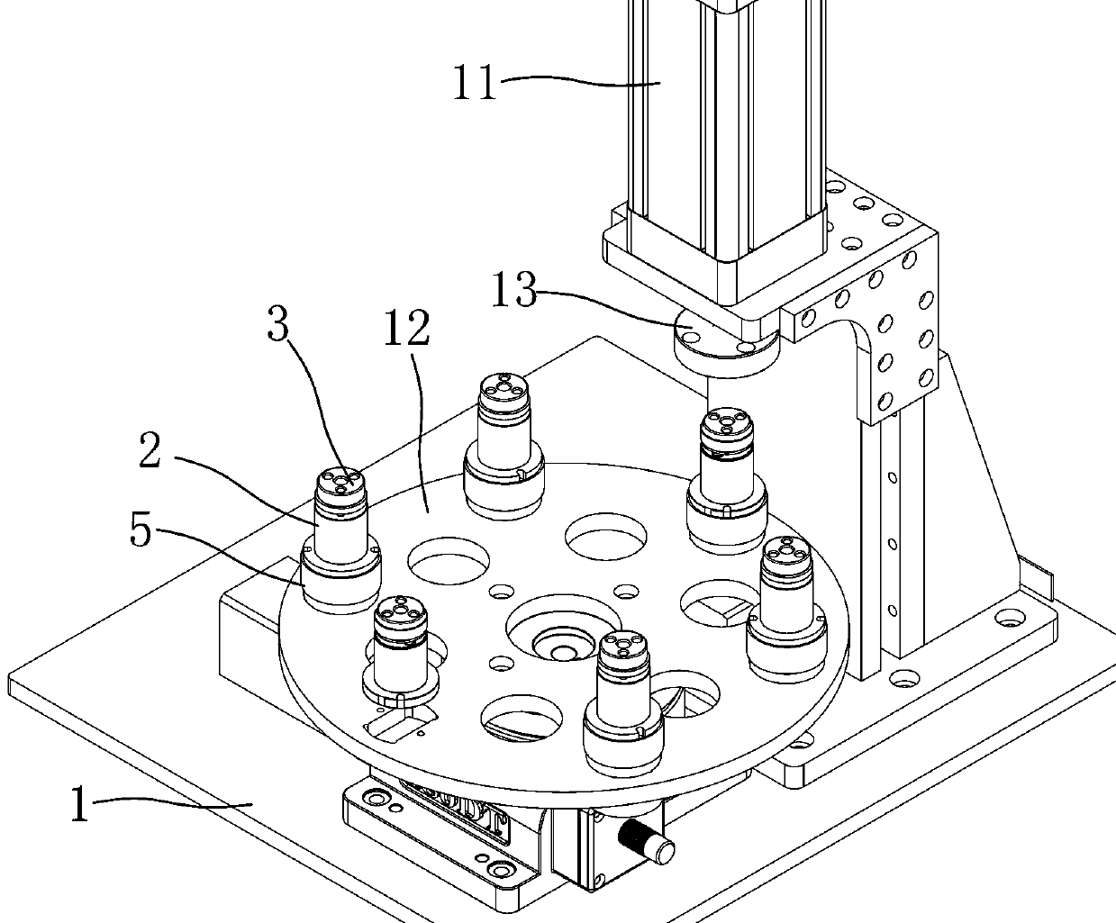 Press fitting device for spare part on planet carrier