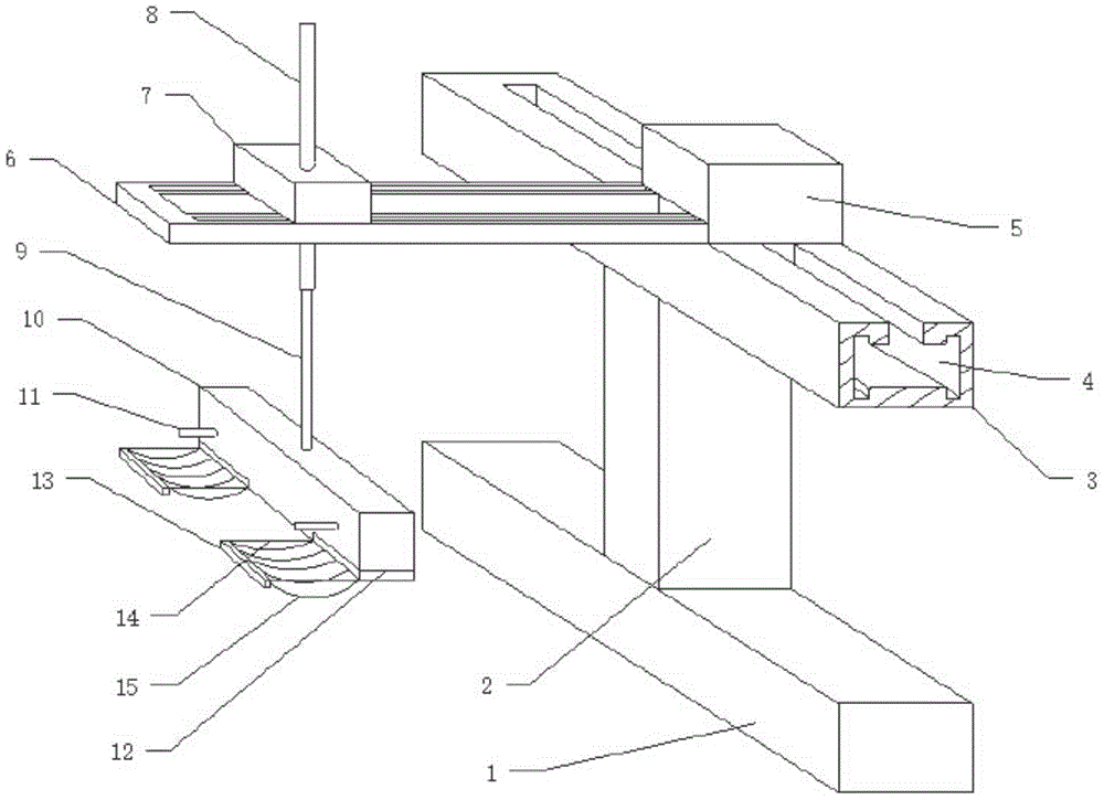 A mechanical transfer arm for automobile lampshade manufacturing