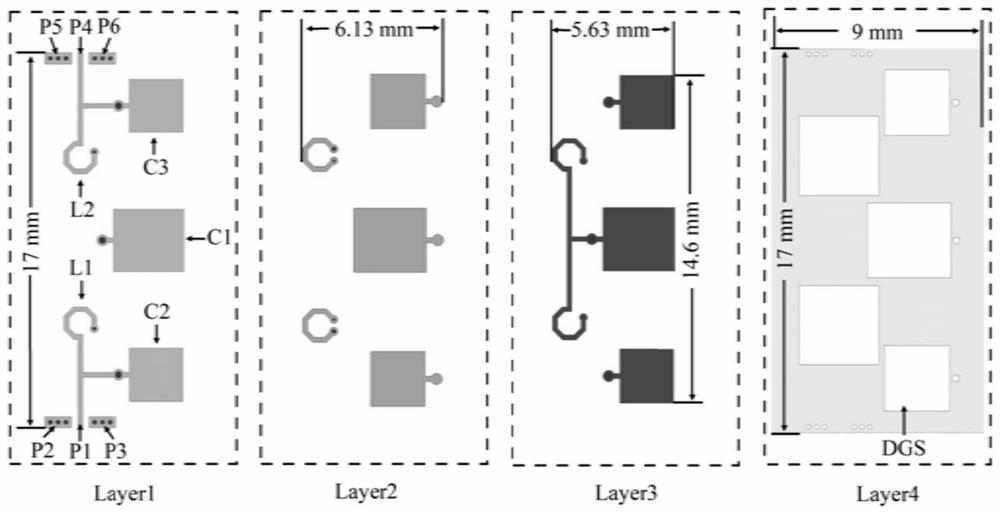 DGS lumped parameter low-pass filter based on multilayer LCP technology and design method